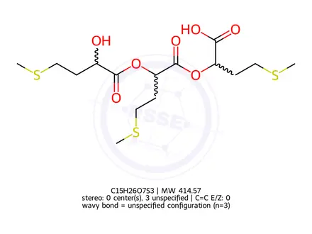 Chemical structure of 2-Hydroxy-4-(methylthio)butyric acid Trimer