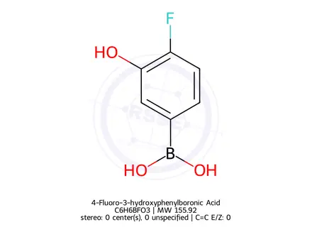 Chemical structure of 4-Fluoro-3-hydroxyphenylboronic Acid