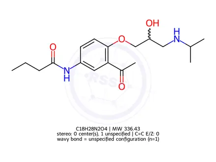 Chemical structure of Acebutolol