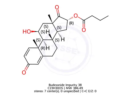 Chemical structure of Budesonide Impurity 38