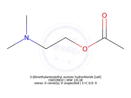 Chemical structure of 2-(Dimethylamino)ethyl acetate hydrochloride