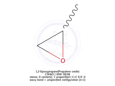 Chemical structure of 1,2-Epoxypropane(Propylene oxide)
