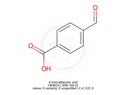 Chemical structure of 4-Formylbenzoic acid