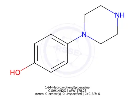 Chemical structure of 1-(4-Hydroxyphenyl)piperazine