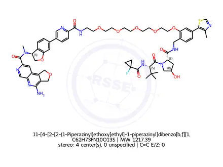 Chemical structure of 11-(4-(2-(2-(piperazin-1-yl)ethoxy)ethyl)piperazin-1-yl)dibenzo[b,f][1,4]thiazepine