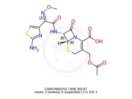 Chemical structure of Cefotaxime Impurity K