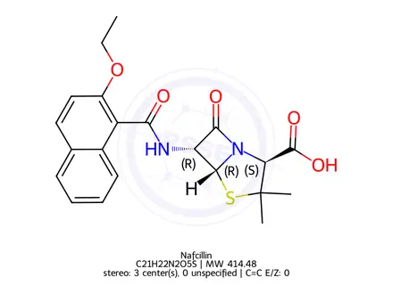 Chemical structure of Nafcillin