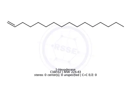 Chemical structure of 1-Hexadecene
