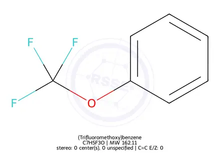 Chemical structure of (Trifluoromethoxy)benzene
