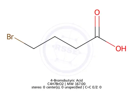 Chemical structure of 4-bromobutyric Acid