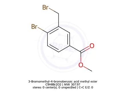 Chemical structure of 3-Bromomethyl-4-bromobenzoic acid methyl ester