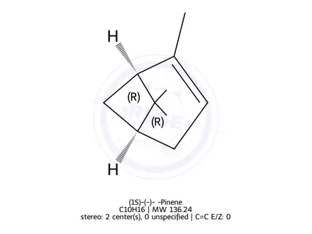 Chemical structure of (1S)-(-)-α-Pinene