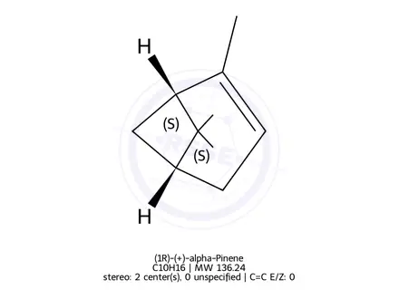Chemical structure of (1R)-(+)-alpha-Pinene