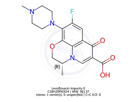 Chemical structure of Levofloxacin Impurity E