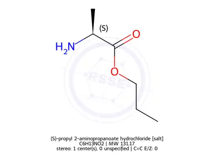 Chemical structure of (S)-propyl 2-aminopropanoate hydrochloride