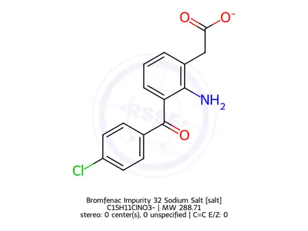 Chemical structure of Bromfenac Impurity 32 Sodium Salt