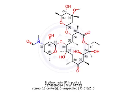 Chemical structure of Erythromycin EP Impurity L