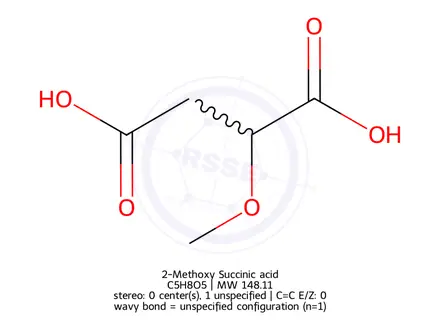 Chemical structure of 2-Methoxy Succinic acid