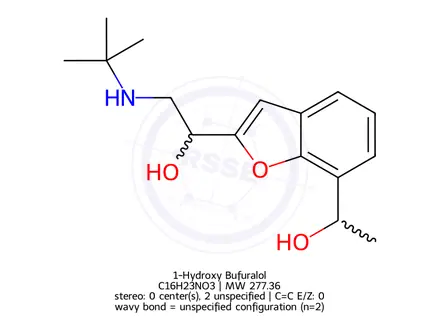 Chemical structure of 1-Hydroxy Bufuralol (Mixture of Diastereomers)