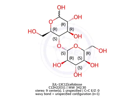 Chemical structure of [1-13C]cellobiose