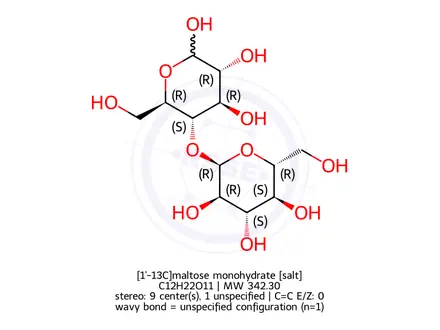 Chemical structure of D-(+)-Maltose monohydrate