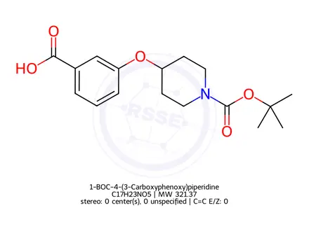 Chemical structure of 1-BOC-4-(3-Carboxyphenoxy)piperidine