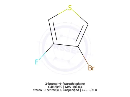 Chemical structure of 3-bromo-4-fluorothiophene