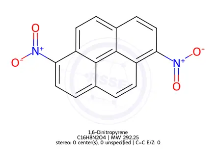 Chemical structure of 1,6-Dinitropyrene