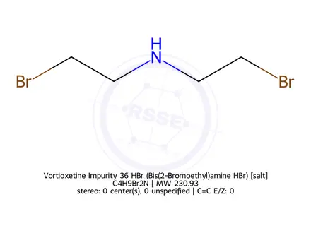 Chemical structure of Bis (2-bromoethyl) amine hydrobromide