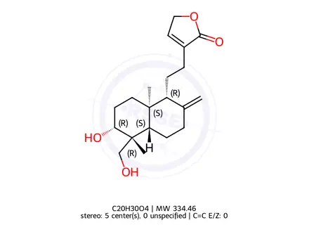 Chemical structure of Deoxyandrographolide