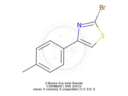 Chemical structure of 2-Bromo-4-p-tolyl-thiazole