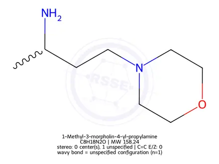Chemical structure of 1-Methyl-3-morpholin-4-yl-propylamine
