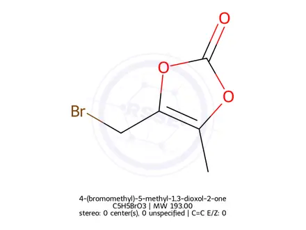 Chemical structure of 4-(bromomethyl)-5-methyl-1,3-dioxol-2-one