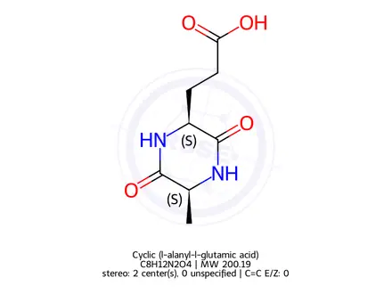 Chemical structure of Cyclo-L-Ala-L-Glu(OH)