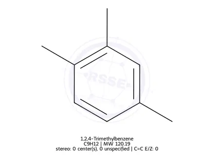 Chemical structure of 1,2,4-Trimethylbenzene
