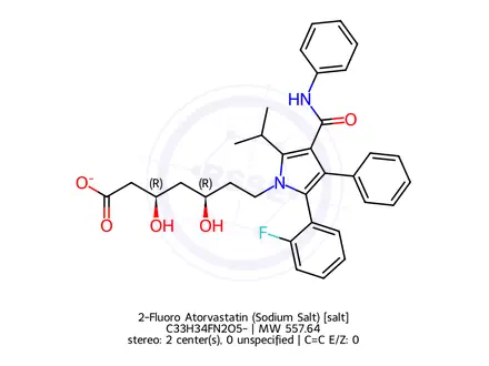 Chemical structure of 2-Fluoro Atorvastatin Sodium
