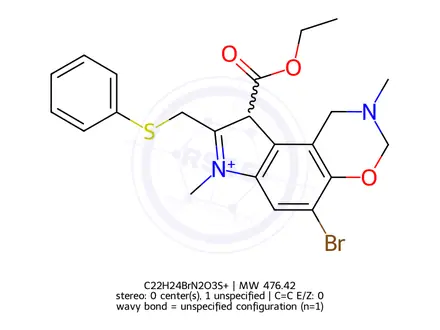 Chemical structure of Abidol Impurity 26