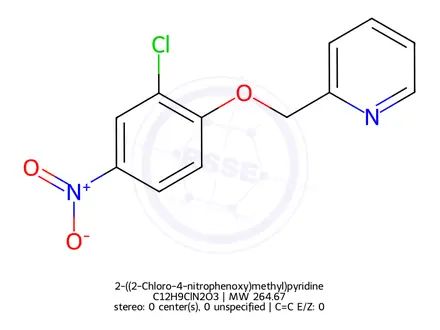 Chemical structure of 2-((2-Chloro-4-nitrophenoxy)methyl)pyridine