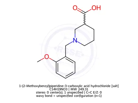 Chemical structure of 1-(2-Methoxybenzyl)piperidine-3-carboxylic acid hydrochloride