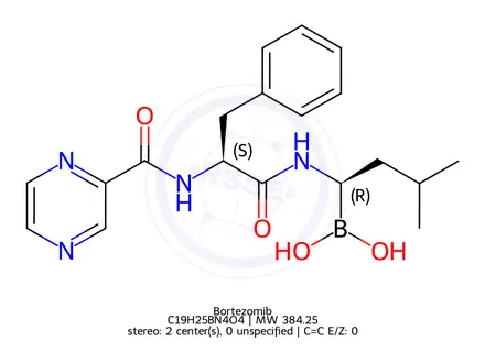 Chemical structure of Bortezomib