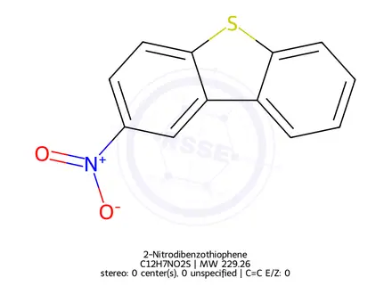Chemical structure of 2-Nitrodibenzothiophene