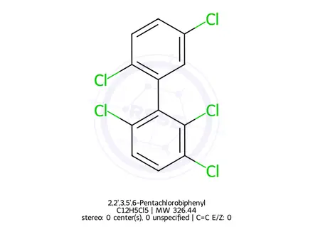 Chemical structure of 2,2',3,5',6-Pentachlorobiphenyl