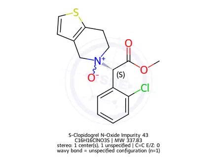 Chemical structure of S-Clopidogrel N-Oxide Impurity 43