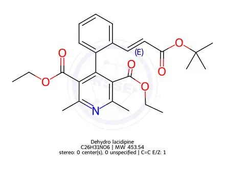 Chemical structure of Dehydro Lacidipine