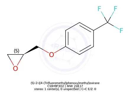 Chemical structure of (S)-2-((4-(Trifluoromethyl)phenoxy)methyl)oxirane