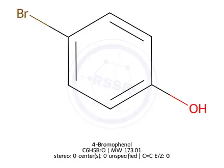Chemical structure of 4-Bromophenol
