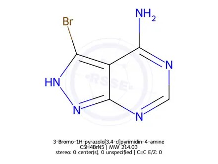 Chemical structure of 3-Bromo-1H-pyrazolo[3,4-d]pyrimidin-4-amine