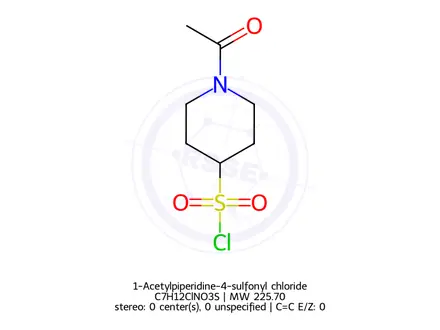 Chemical structure of 1-Acetylpiperidine-4-sulfonyl chloride