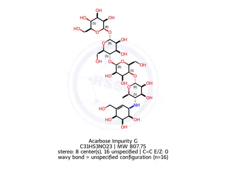 Chemical structure of Acarbose Impurity G