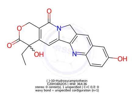 Chemical structure of (±)-10-Hydroxycamptothecin